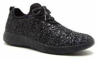 Black Glitter Sneakers